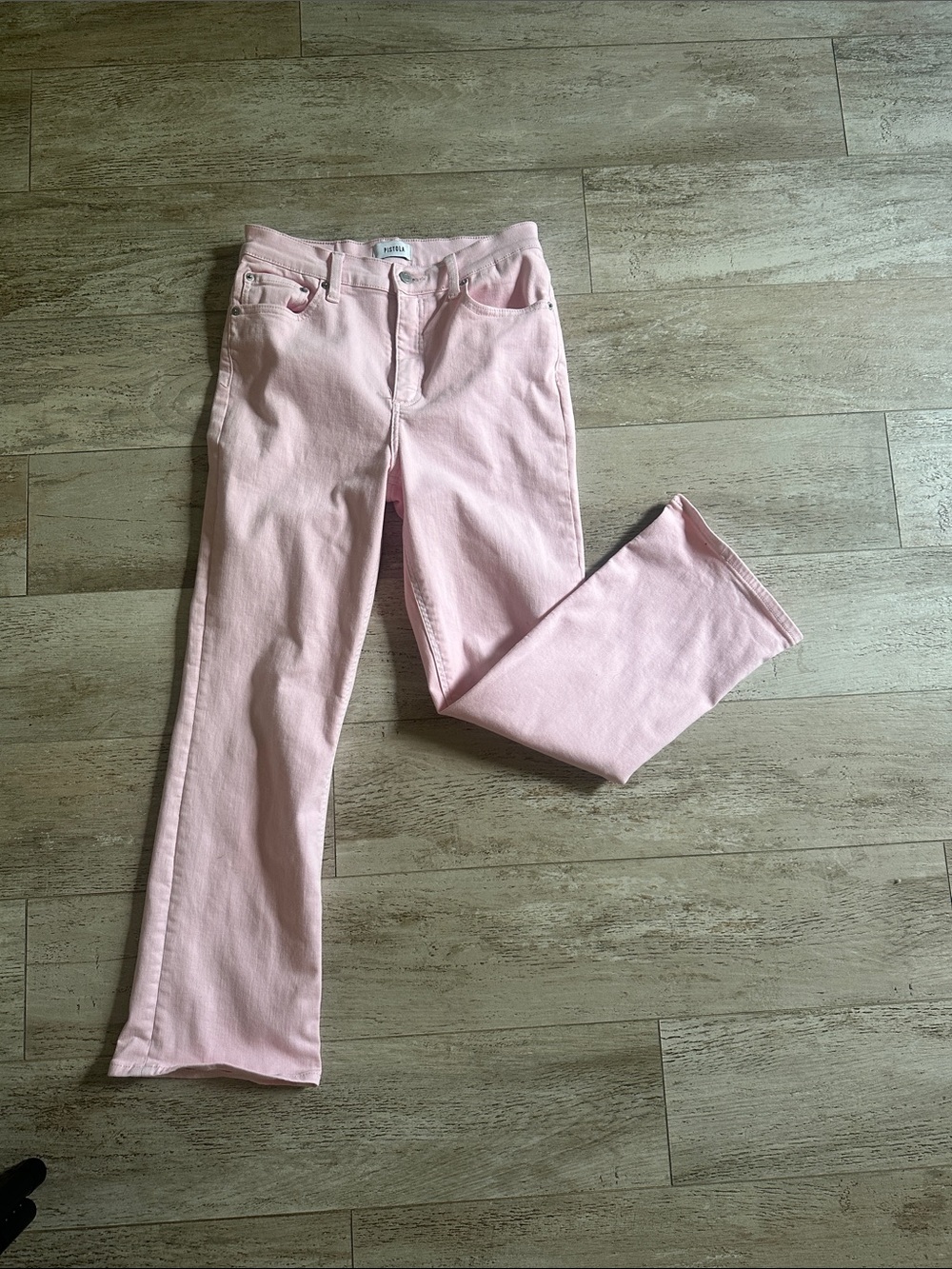 pistola Light Pink Bootcut Jeans